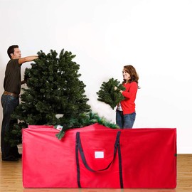 Christmas Tree Storage Bag 600D Oxford Large Xmas Tree Storage Bag with Reinforced Handles for Christmas Tree, 50" x 15" x 20" Christmas Decoration Storage Bag Fits 7.5 Ft Disassembled Artificial Tree