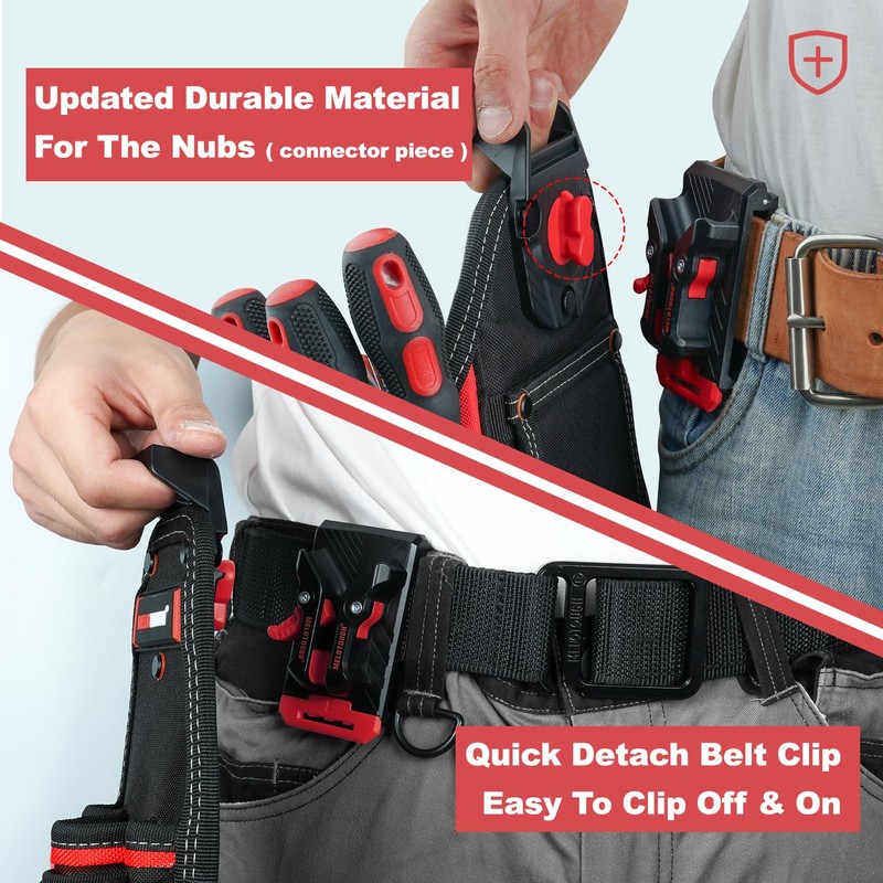 MELOTOUGH Professional Electrician Tool Pouch Bag with Shoulder Strap Tool