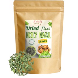 Hida Beauty Dried Thai Holy Basil Leaves 30g Whole Leaves for Stir-Fry & Spicy Dishes, Soups Asian Cuisines