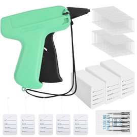 Kokila Pistola Etiquetadora de Precios, Kit de Pistola Etiquetadora de Ropa con 5 Agujas de Repuesto, 5000 Púas y 500 Etiquetas de Precios, Pistola Fijadora de Etiquetas para Ropa Calcetines Sombreros