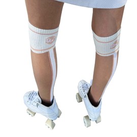 DEL MAR 7 Stylish Knee High Socks for Women and Girls, Sports Fashion Golf Roller Skating Socks, Trendy Over the Knee Socks (White)
