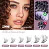 Ocean Pearl Cluster Lashes Thick 200D Volume Eyelash Clusters Kit