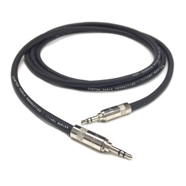 12 Foot Pro Audio 1/8 inch (3.5mm) TRS to 1/8 inch (3.5mm) TRS Balanced Cable by Custom Cable Connection