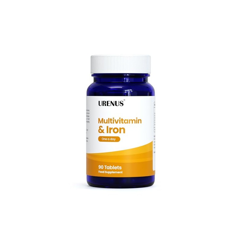 Multivitamin & Iron Tablets – Daily Vitamins & Minerals Supplement