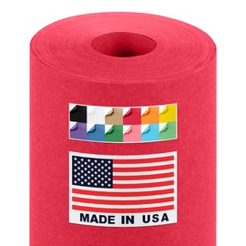 Paclord Paclord USA Made 18" x 1200" Red Kraft Paper Roll, 45 lbs Thickness, American Quality Kraft Paper for School, Poster Arts, Bulletin Board - Odorless, Non-Toxic, Safe for Kids