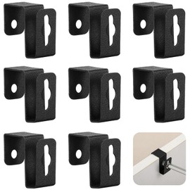 Hicarer 8 Pcs Metal Hanging File Bracket Clips Storage Hanging Filing Cabinet Rail Clips Metal Divider Fits 1/2" Drawer Side for File Cabinets Storage