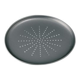 Eurohome Pizza Tray with Non-Stick Coating – Pizza Mould Oven Baking Tray Round Heat Resistant up to 230° – Pizza Pan Oven Mould Perforated – Baking Mould Pizza Baking Tray Diameter 33 cm – Pizza