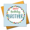 Pom PomHappy Birthday, Brother" Greeting Card", POM021,orange