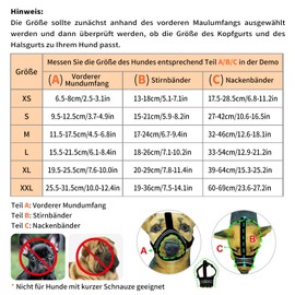 Muzzle for Dogs, Nylon Reflective Dog Muzzle with Adjustable Velcro Fastening, Soft, Breathable, Safer, for Small, Medium and Large Dogs, Prevents Biting, Chewing and Barking (XS)