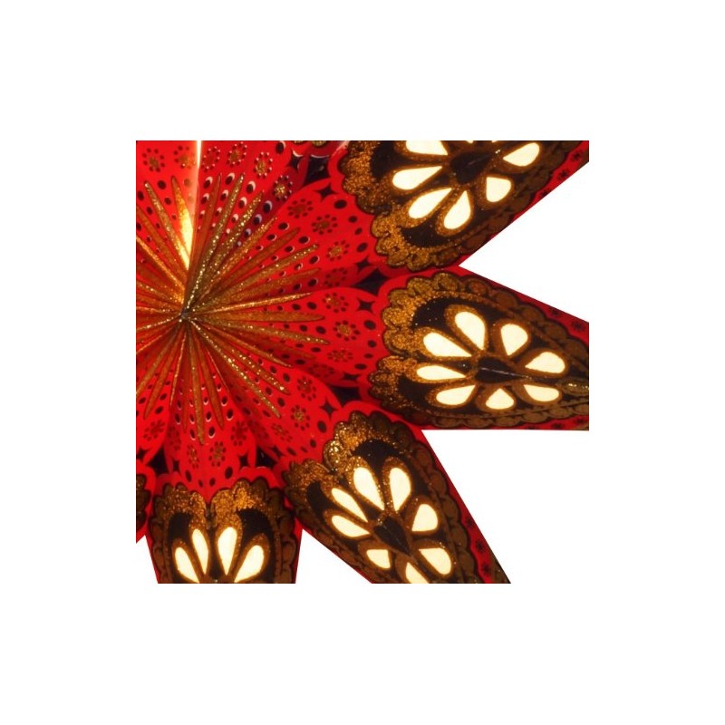 Guru-Shop Baldur Foldable Luminous Paper Star, Advent, Christmas Star, 60