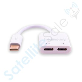 SatelliteSale Universal USB Type C to 2-Port USB Type-C Charger Adapter Male to Female Converter