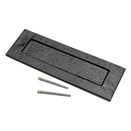 Bulk Hardware BH01857 Letter Plate 250 x 75mm Plain Black Antique