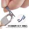 FEGVE Titanium Key Chain Rings Split Rings 4 Pack –