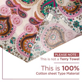 raajsee White Brown Round Beach Tapestry Hippie Boho Beach Blanket Mandala Indian Cotton Throw -Tableclot Home Decor Indie Rug Yoga Mat Meditation Picnic Rugs 178 CM / 70 INCHE Circle