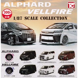 Alphard Vellfire 1/87 Scale Collection, 6 Types Set (Full Comp), Capsule Toy