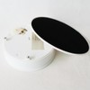 8" White Base Black Velvet Top Motorized 360 Degree Rotating