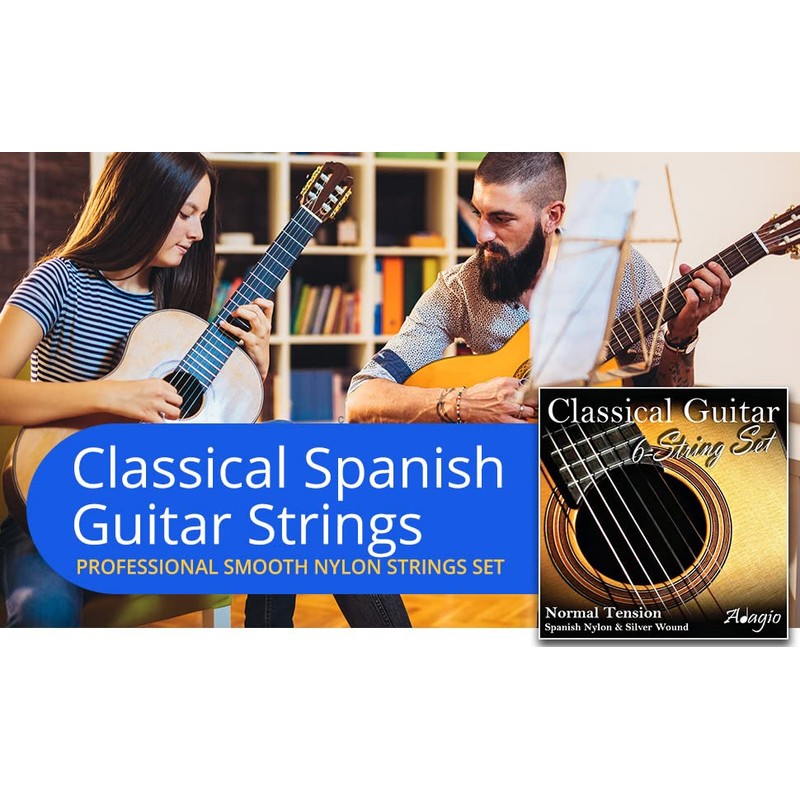 2 SETS! Adagio Pro Classical Acoustic Nylon Guitar Strings -