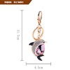 [Rigural] Keychain Dolphin Bag Charm Key Ring Bling, Pink