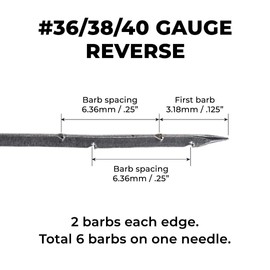 Felting Needles - 10-pack Needles - 40 Gauge Reverse Inverted - Needle Felting – Felting Supplies Store - Great for Carded Wool - Wool Roving - Yarn - Non-Woven Fabric - Needle Felting Tools