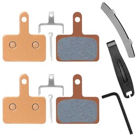 2 pares de pastillas de freno de bicicleta de metal sinterizado, compatibles con pastillas de freno Trp Tektro Shimano MT200 M355 M446 M315 M365 Ebike Scooter Pastillas de freno de scooter eléctrico Pastillas de freno de bicicleta eléctrica