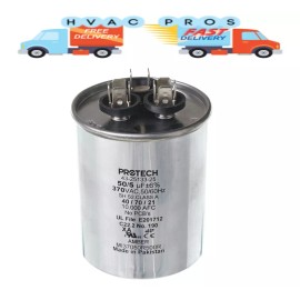 Rheem Ruud Weather King Corsaire 50/5 uf 370/440 VAC Dual Run Capacitor Round Replaces Ruud 43-25133-25