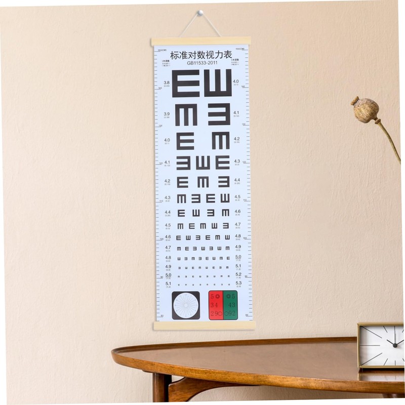 TOVINANNA 1 Set Vision Testing Eye Chart Portable Eye Exam