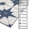 The Tiles Plaza Encaustic Peel and Stick Backsplash, Blue Star