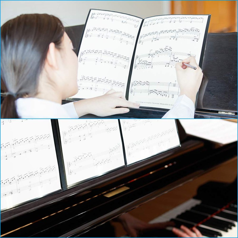 ING STYLE Writable Sheet Score Music File Cover A4 Piano