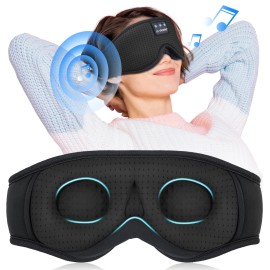 LC-dolida Bluetooth Sleep Mask Headphones 3D Eye Mask for Insomnia Travel Meditation