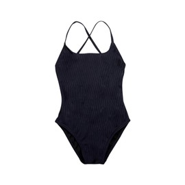 Gottex Baby Girl's Kids Toddler and Little Rib Texture Black One Piece Swimsuit UV Sun Protection Bathing Suit