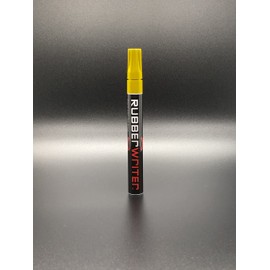 AUTOMOTIVATED ColorLugs RubberWriter Paint Pen for Car Tires | Oil-Based Marker for Tire Lettering | Waterproof Ink | Fast Drying | Medium Size Tip | Apply at Home | Color: Yellow | Pack of 2 Pens