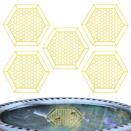 Bee Watering Station 4 Pcs Bee Feeder Yellow Pollinator Watering Station Suitable for Feeding, Bee Baths, Outdoor Garden Decoration