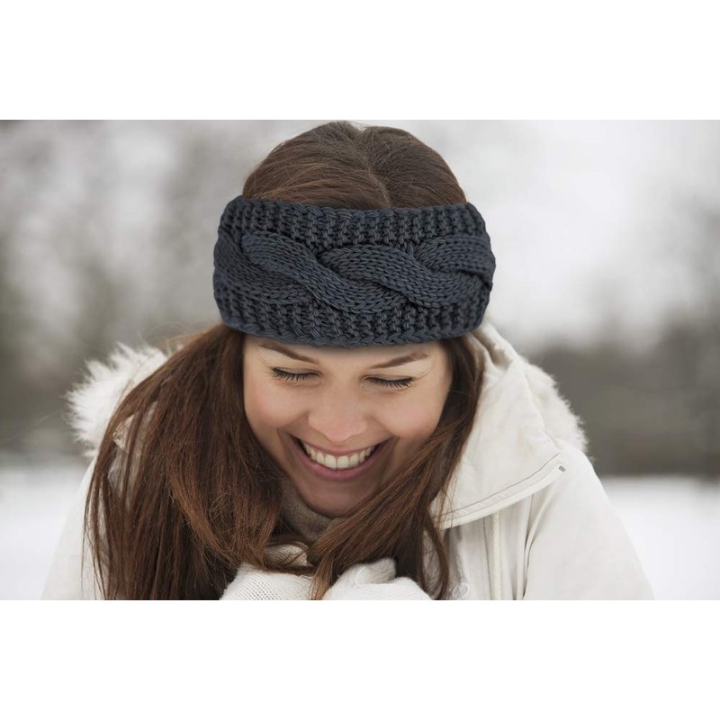 Neverless® Warm Women's Knitted Headband Fleece Lining Cable Knit Ear