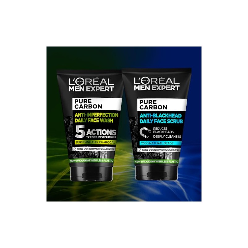 L'Oréal Paris Gel de Limpieza Facial de Men Expert, Pure