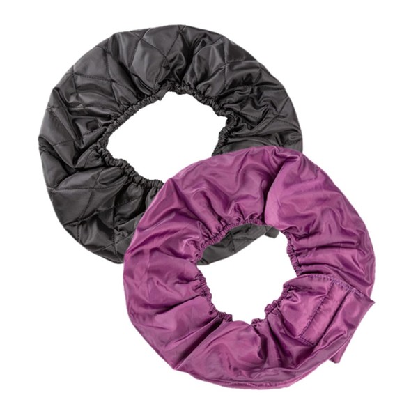 FRCOLOR 2pcs Waterproof and Heat-insulating Hair Cap Shower Cap Deep