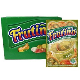 FRUTIÑO Lulo Fruit Powdered Drink Mix (Box of 20 Pouches, Makes 2lt/Pouch) - Refresco Instantáneo NARANJILLA - Imported from Colombia.
