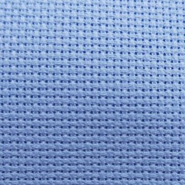 Tela de punto de cruz, 12 x 59 pulgadas, 14 quilates, algodón contado, tela de punto de cruz (azul claro)