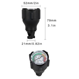 Barometer Inflatable Surfboard, 0-2 Bar/0-30 PSI Dinghy Pressure Gauge Dinghy Pressure Gauge Kayak Barometer, Pressure Gauge for Inflatable Boats