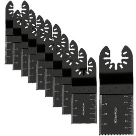 10 Pcs Multi Tool Blades Oscillating Saw Blades Universal Oscillating Quick Release Saw Blades Compatible with Dewalt, Milwaukee, Makita, Ryobi, Rockwell, Bosch