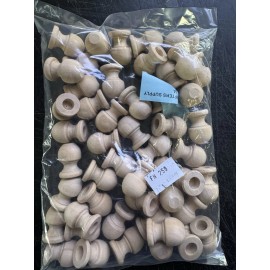 FN-250 1 1/16” Wood Finial 3/8” Hole 50 Pcs Total