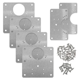 Stainless Steel Cabinet Hinge Repair Plate Kit with Mounting Screws, Durable Door Hinge Fixing Bracket for Kitchen Cabinets, Cupboard Doors & Furniture, Multiple Pack Sizes (6 PCS)