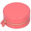 Round Portable Jewelry Box Organizer Display Storage Case for Rings