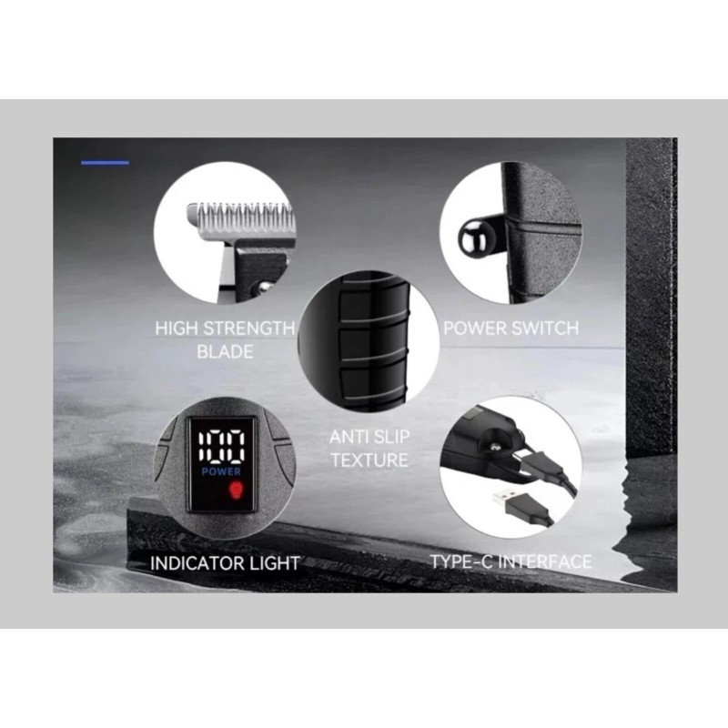 Kemei 2293 Cordless Hair Trimmer – 0mm Zero Gapped, Pro