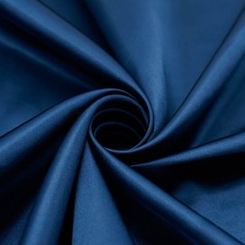 Excellent Quality Silk Satin Fabric Shiny Fabric Clothing Curtain Fashion Wedding Decoration Tablecloths for Sewing Pillows Bed Linen of Evening Wear Carnival Costumes and Skirts D (Colour: Navy Blue)