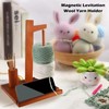 Rumexeng Wooden Yarn Holder with Phone Stand, Wooden Yarn Spool