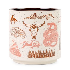 Silver Buffalo Yellowstone Dutton Ranch Taza de cerámica | Taza de café para expreso, té, cacao, capacidad para 13 onzas