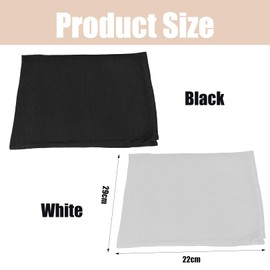 Pack of 2 Modal Mercerised Cotton Women's Undercap, Breathable Reversible Hat, Hijab Undercloth, Elastic Adjustable Hijab, Black and White Plain Women's Undercap Hijab, for Women, Men, White / Black