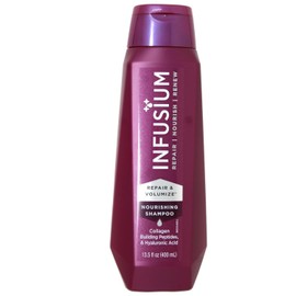 Infusium Repair and Volumize Shampoo - Clarifying Shampoo for All Hair Types - Increases Moisture Retention with Collagen Building Peptides - 13.5 oz