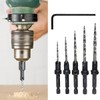 Meichoon Countersink Drill Bit Set 5 Pieces Hex Shank 3
