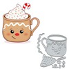 Christmas Gingerbread Tea Cup Metal Cutting Dies Merry Christmas Deer